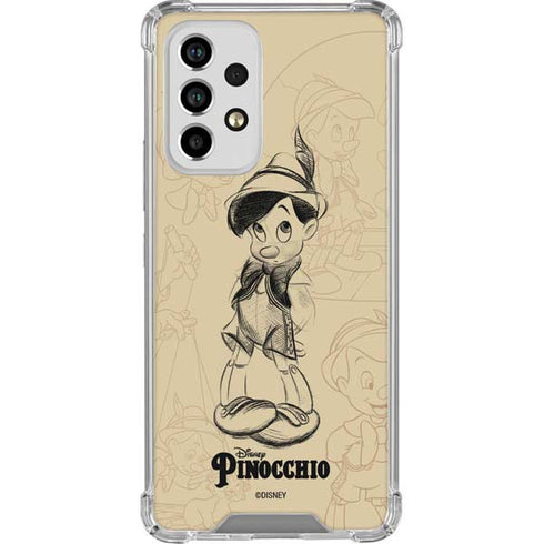 Disney Pinocchio Sketches Portrait Galaxy A53 5G Clear Case