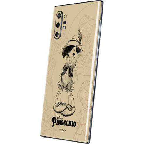 Disney Pinocchio Sketches Portrait Galaxy Note 10 Plus Skin