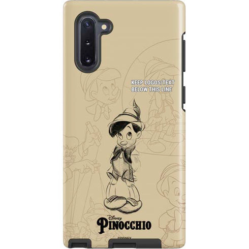 Disney Pinocchio Sketches Portrait Galaxy Note 10 Pro Case