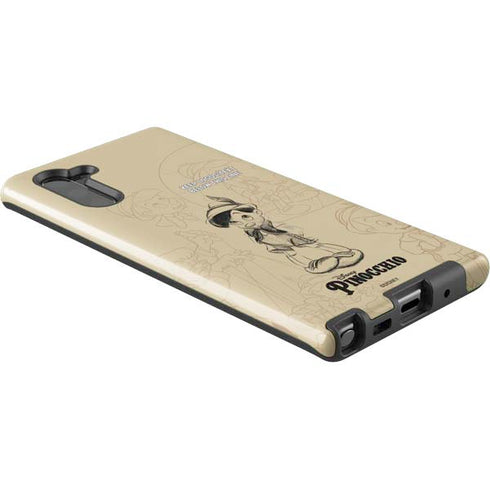 Disney Pinocchio Sketches Portrait Galaxy Note 10 Pro Case