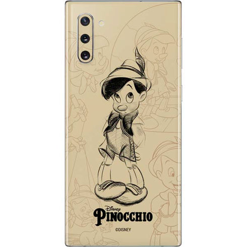 Disney Pinocchio Sketches Portrait Galaxy Note 10 Skin