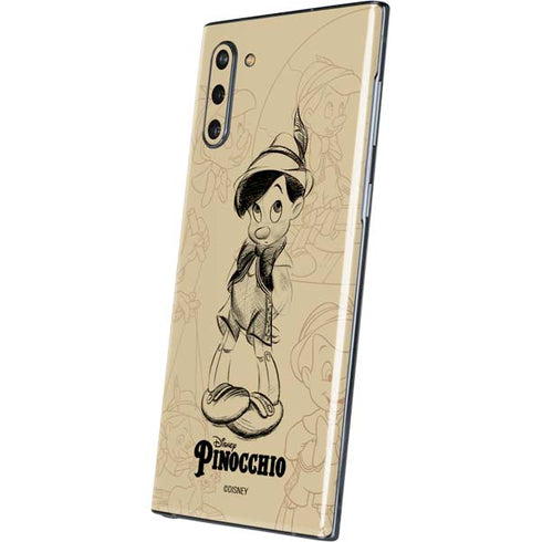 Disney Pinocchio Sketches Portrait Galaxy Note 10 Skin