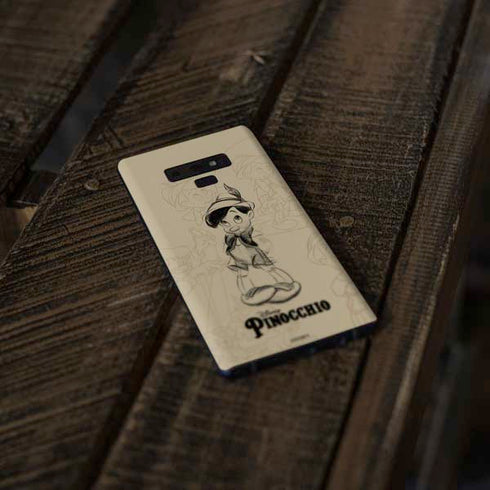 Disney Pinocchio Sketches Portrait Galaxy Note 9 Skin