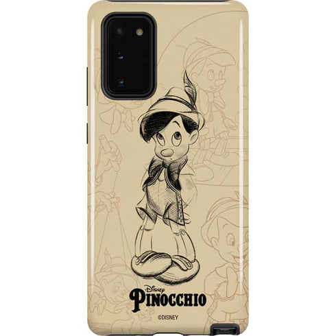 Disney Pinocchio Sketches Portrait Galaxy Note20 5G Pro Case