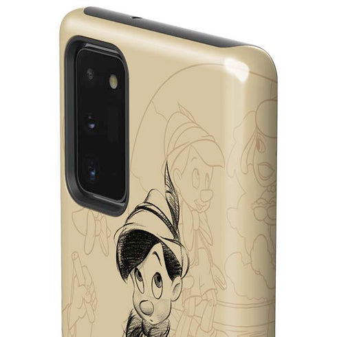 Disney Pinocchio Sketches Portrait Galaxy Note20 5G Pro Case