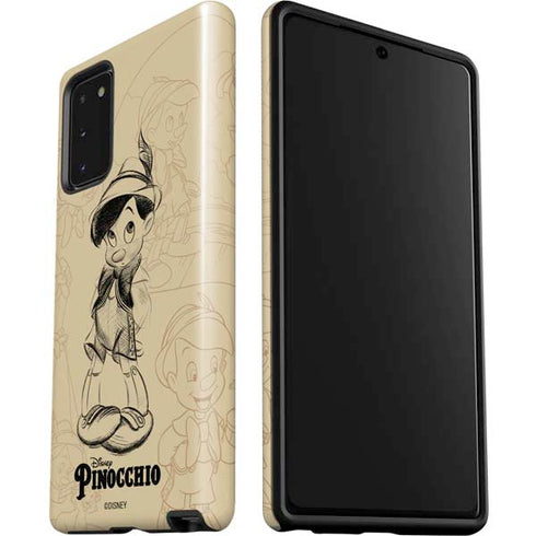 Disney Pinocchio Sketches Portrait Galaxy Note20 5G Pro Case