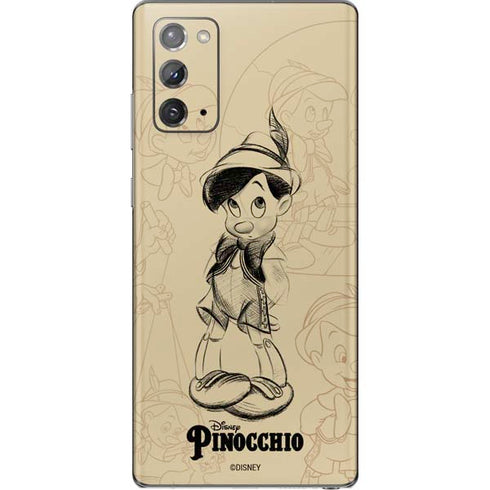 Disney Pinocchio Sketches Portrait Galaxy Note20 5G Skin