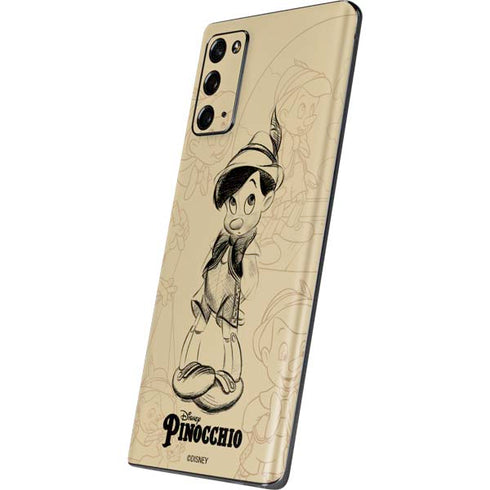 Disney Pinocchio Sketches Portrait Galaxy Note20 5G Skin