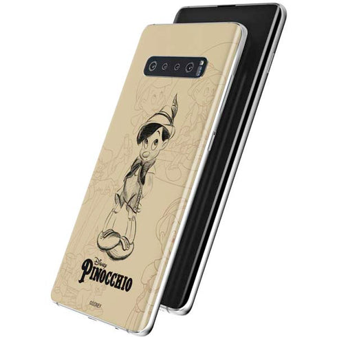 Disney Pinocchio Sketches Portrait Galaxy S10 Plus Skin