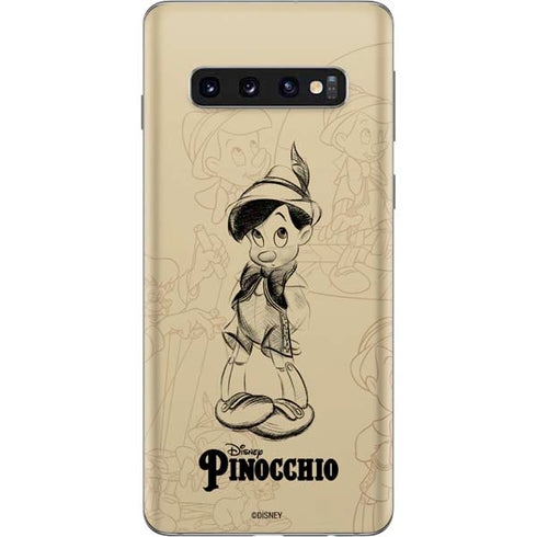 Disney Pinocchio Sketches Portrait Galaxy S10 Skin
