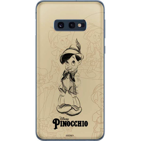 Disney Pinocchio Sketches Portrait Galaxy S10e Skin