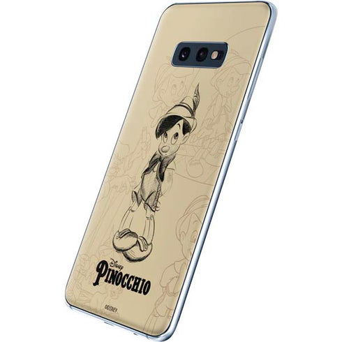 Disney Pinocchio Sketches Portrait Galaxy S10e Skin