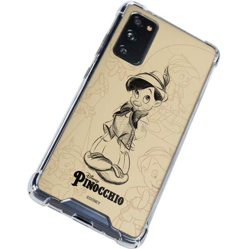 Disney Pinocchio Sketches Portrait Galaxy S20 FE Clear Case