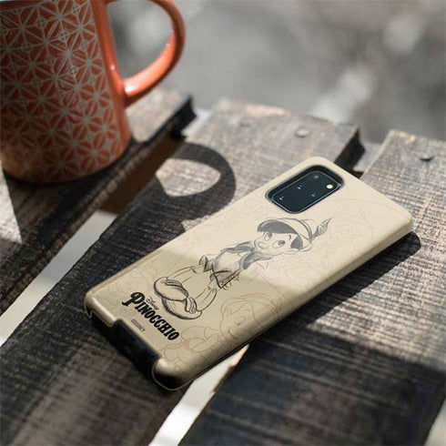 Disney Pinocchio Sketches Portrait Galaxy S20 Plus Pro Case