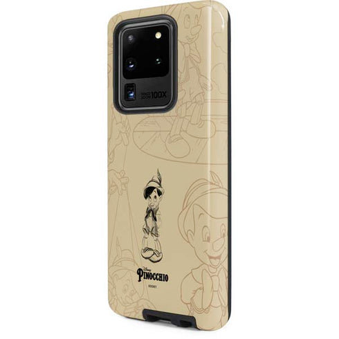 Disney Pinocchio Sketches Portrait Galaxy S20 Ultra 5G Pro Case
