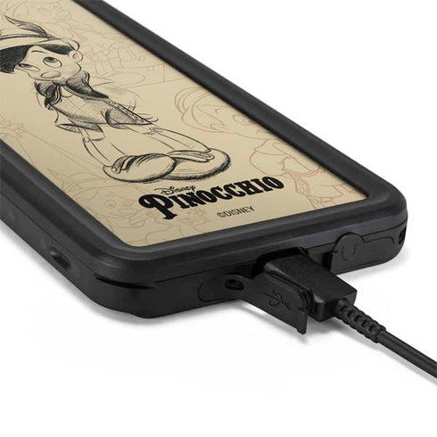 Disney Pinocchio Sketches Portrait Galaxy S20 Waterproof Case