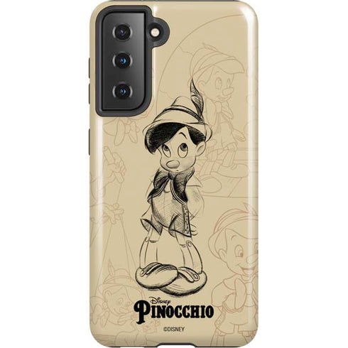 Disney Pinocchio Sketches Portrait Galaxy S21 5G Pro Case