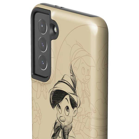 Disney Pinocchio Sketches Portrait Galaxy S21 5G Pro Case