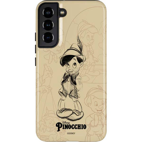 Disney Pinocchio Sketches Portrait Galaxy S22 Plus Pro Case