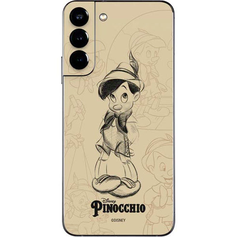 Disney Pinocchio Sketches Portrait Galaxy S22 Plus Skin