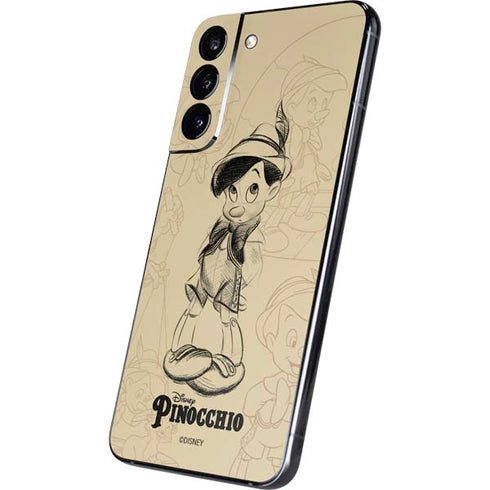 Disney Pinocchio Sketches Portrait Galaxy S22 Plus Skin