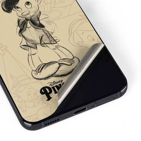 Disney Pinocchio Sketches Portrait Galaxy S22 Plus Skin