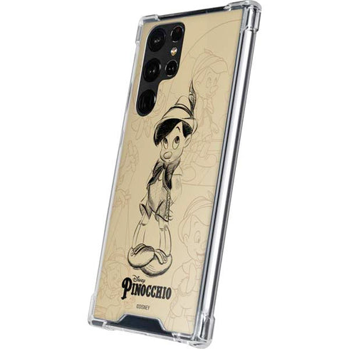 Disney Pinocchio Sketches Portrait Galaxy S22 Ultra Clear Case