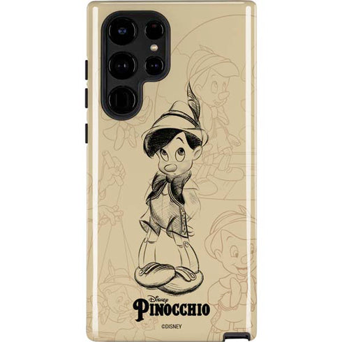 Disney Pinocchio Sketches Portrait Galaxy S22 Ultra Pro Case