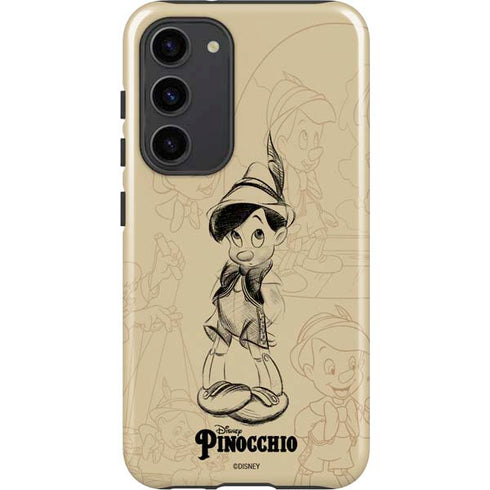 Disney Pinocchio Sketches Portrait Galaxy S23 Plus Pro Case