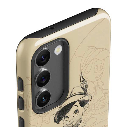 Disney Pinocchio Sketches Portrait Galaxy S23 Plus Pro Case
