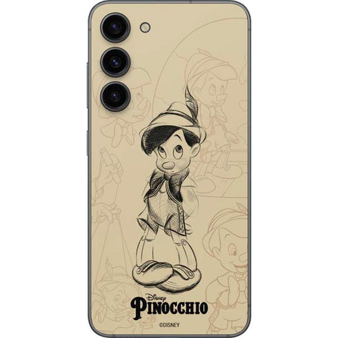 Disney Pinocchio Sketches Portrait Galaxy S23 Plus Skin