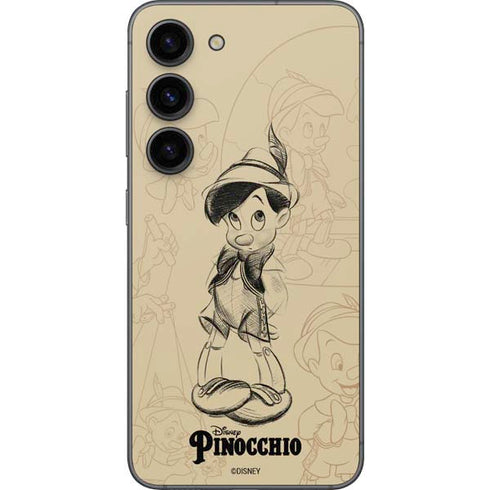 Disney Pinocchio Sketches Portrait Galaxy S23 Skin