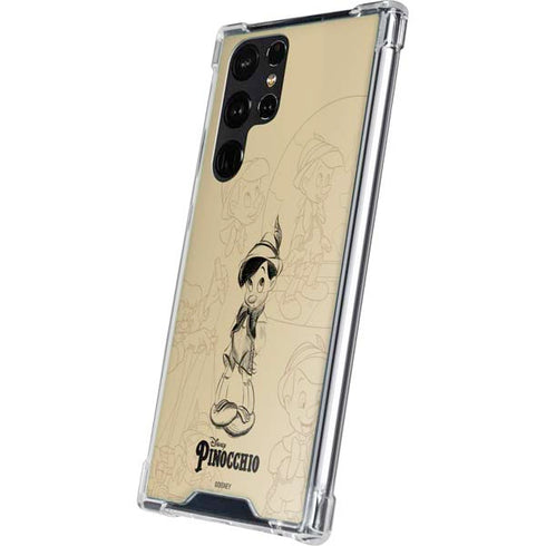 Disney Pinocchio Sketches Portrait Galaxy S23 Ultra Clear Case