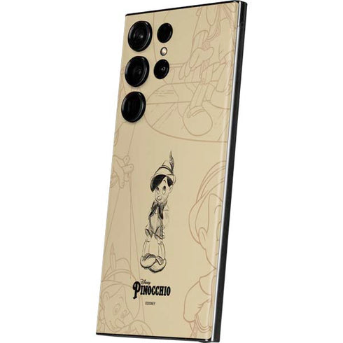 Disney Pinocchio Sketches Portrait Galaxy S23 Ultra Skin