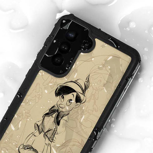 Disney Pinocchio Sketches Portrait Galaxy S23 Waterproof Case