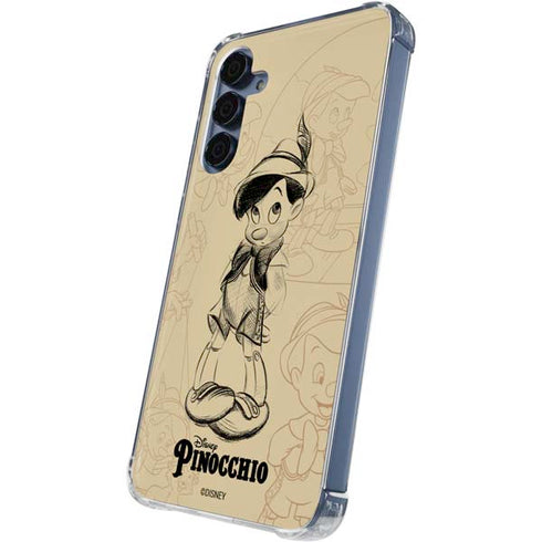 Disney Pinocchio Sketches Portrait Galaxy S24 Clear Case