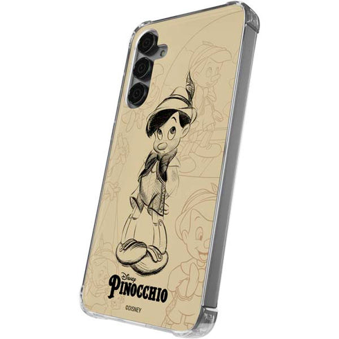 Disney Pinocchio Sketches Portrait Galaxy S24 Plus Clear Case