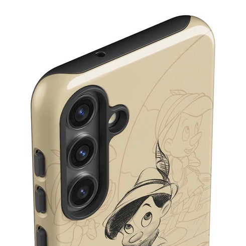 Disney Pinocchio Sketches Portrait Galaxy S24 Plus Impact Case