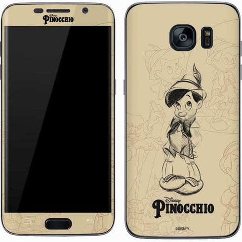 Disney Pinocchio Sketches Portrait Galaxy S7 Skin