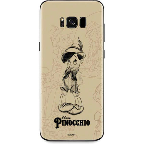 Disney Pinocchio Sketches Portrait Galaxy S8 Plus Skin