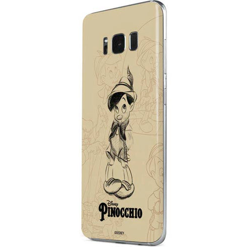 Disney Pinocchio Sketches Portrait Galaxy S8 Skin
