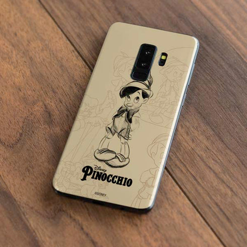 Disney Pinocchio Sketches Portrait Galaxy S9 Plus Skin