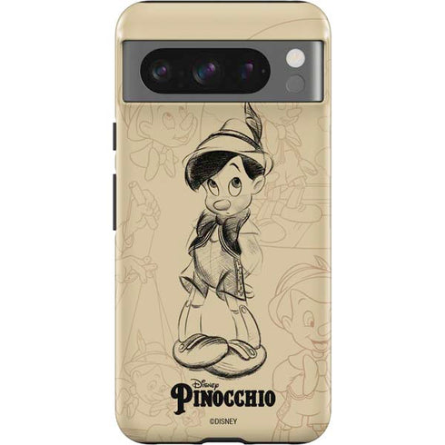 Disney Pinocchio Sketches Portrait Google Pixel 8 Pro Impact Case