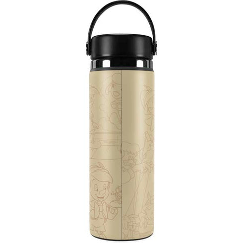 Disney Pinocchio Sketches Portrait Hydro Flask 20oz Wide Mouth Skin
