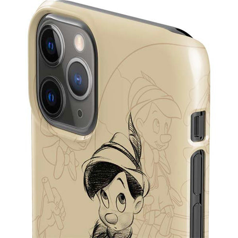 Disney Pinocchio Sketches Portrait iPhone 11 Pro Lite Case