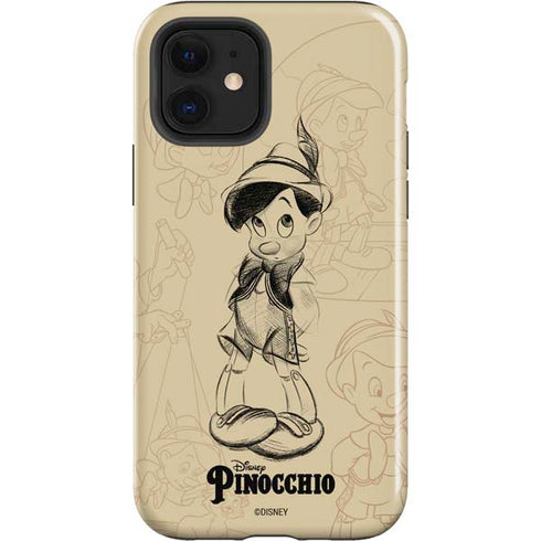 Disney Pinocchio Sketches Portrait iPhone 12 Impact Case