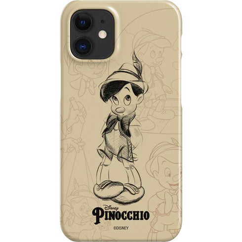 Disney Pinocchio Sketches Portrait iPhone 12 Mini Lite Case