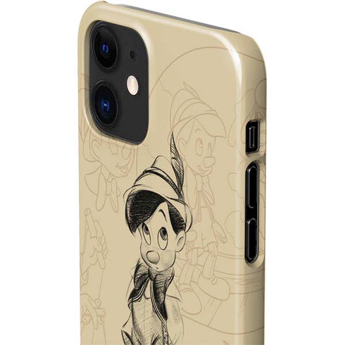 Disney Pinocchio Sketches Portrait iPhone 12 Mini Lite Case