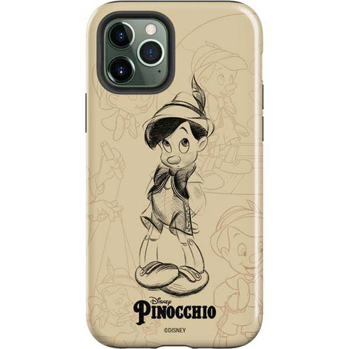 Disney Pinocchio Sketches Portrait iPhone 12 Pro Impact Case