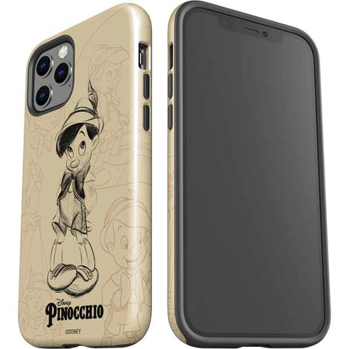 Disney Pinocchio Sketches Portrait iPhone 12 Pro Impact Case